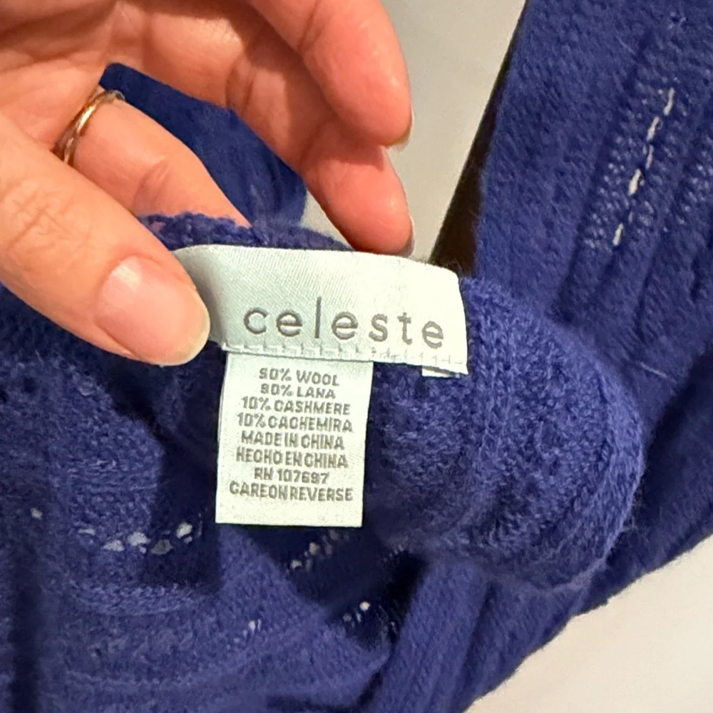 Celeste Royal Blue Cashmere & Wool-Blend Scarf